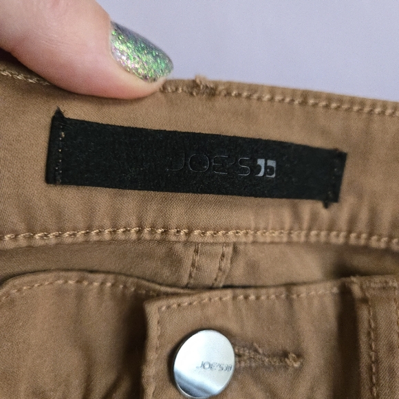 Joe's Jeans Charlie High Rise Skinny Ankle Pant Maple Tan Brown Coated Jeans - Picture 4 of 13
